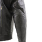 Milwaukee Leather LKM1700 Men's Premium Black Buffalo Leather Cruiser Motorcycle Jacket with CE Armort Protection