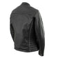 Milwaukee Leather LKL27000 Women’s  Black with Silver Multi Vented Leather Motorcycle Jacket