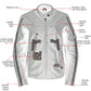Milwaukee Leather LKL27000 Women’s  Black with Silver Multi Vented Leather Motorcycle Jacket