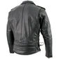 Milwaukee Leather LKM17004 Men's Classic Premium Black Vented Motorcycle Leather Biker Riders Jacket