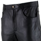 Milwaukee Leather LKM5716 Men's Classic Black Premium Leather Fitted Casual Biker Leather Pants
