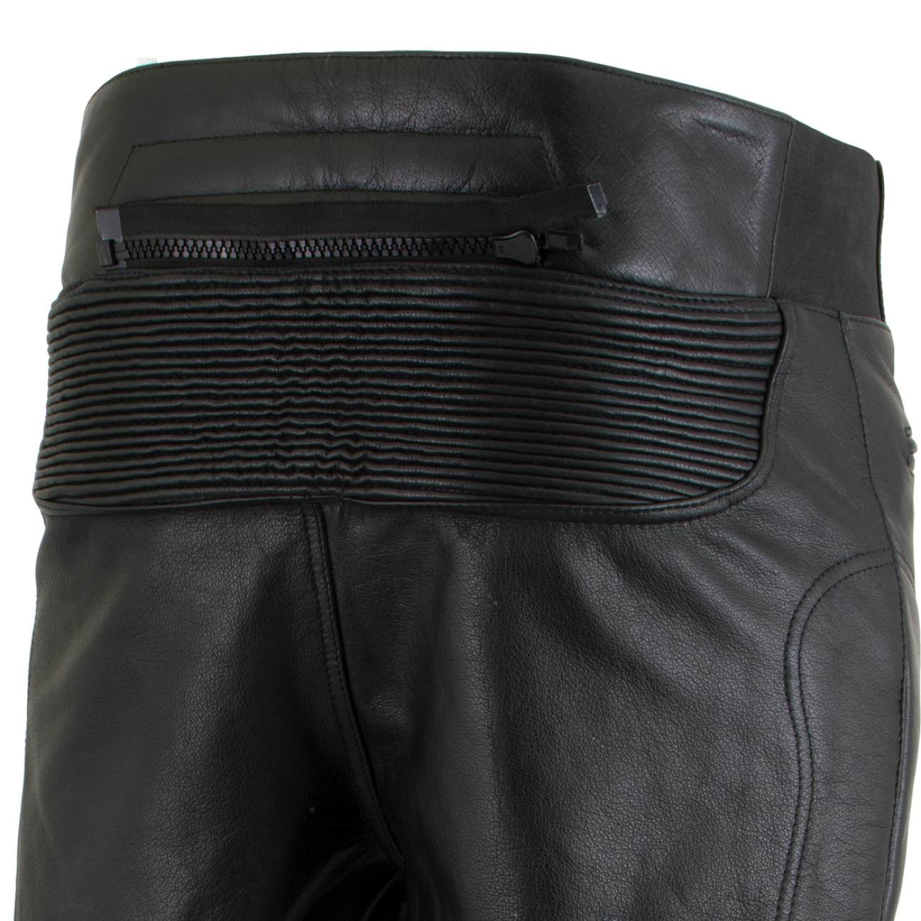 Milwaukee Leather LKM5713 Men's Premium Black Cowhide Leather Racing Pants w/ CE Armor Knee Protection