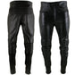 Milwaukee Leather LKM5713 Men's Premium Black Cowhide Leather Racing Pants w/ CE Armor Knee Protection
