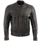 Milwaukee Leather LKM7006 Men's Classic Retro Distressed Brown Leather Jacket with CE Armor Protection