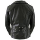 Milwaukee Leather LKL27001 Women's Classic Braided Premium Black Leather Fitted Motorycle Riders Biker Jacket