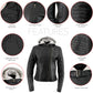 Milwaukee Leather LKL2737 Women's Black Premium Leather Motorcycle Biker Racer Style Scuba Jacket w/ Hoodie