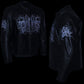 Milwaukee Leather LKM17008 Men's Premium Black Reflective Skulls Cruiser Style Motorcycle Jacket w/ CE Armor