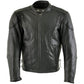 Milwaukee Leather LKM7009 Men's Flying Mayhem Skull Premium Black Leather Motorcycle Riders Jacket w/ CE Armor Protection