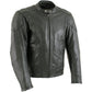 Milwaukee Leather LKM7009 Men's Flying Mayhem Skull Premium Black Leather Motorcycle Riders Jacket w/ CE Armor Protection