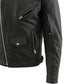 Milwaukee Leather LKM17010 Men's Reaper Premium Matte Black Leather Motorcycle Biker Riders Jacket