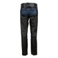 Milwaukee Leather USA MADE MLCHL5001 Women's Black Shade Premium Leather Motorcycle Chaps