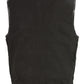 Club Vest CV3003LT Men's Black Motorcycle Denim Vest with Concealed Snaps and Hidden Zipper