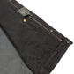 Club Vest CV3004LT Men's Black Collarless Denim Vest with Concealed Snaps and Hidden Zipper