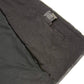 Club Vest CVM3038 Men's Black Denim Collarless Motorcycle Club Style Vest with Leather Trim