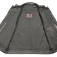 Club Vest CVM3710 Men’s Leather Black Open Neck Vest with Snap and Zip Front Closure
