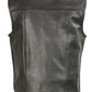 Club Vest CVM3721 Men’s Black Collarless Leather Motorcycle Vest