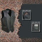 Event Leather EL1310GO Men's Black Leather Classic Snap Button Biker Vest