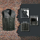 Event Leather EL5360TALL Men's Side Lace Vest with Denim Style Pockets Tall Sizes