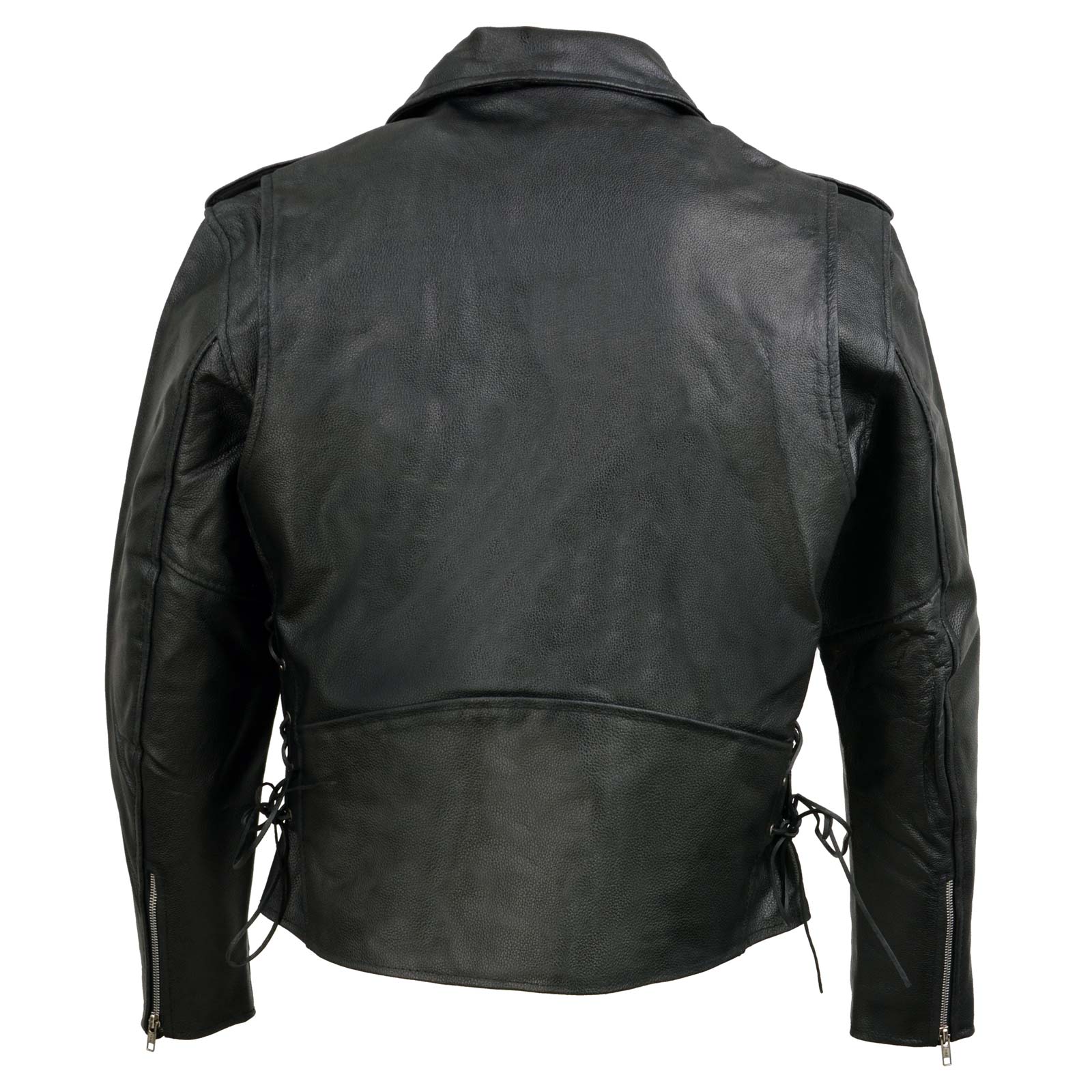 Event Leather EL5411 Men's Black Classic Side Lace Motorcycle Leather Jacket – Motorcycle Riding Jackets – Motorcycle Riding Jackets