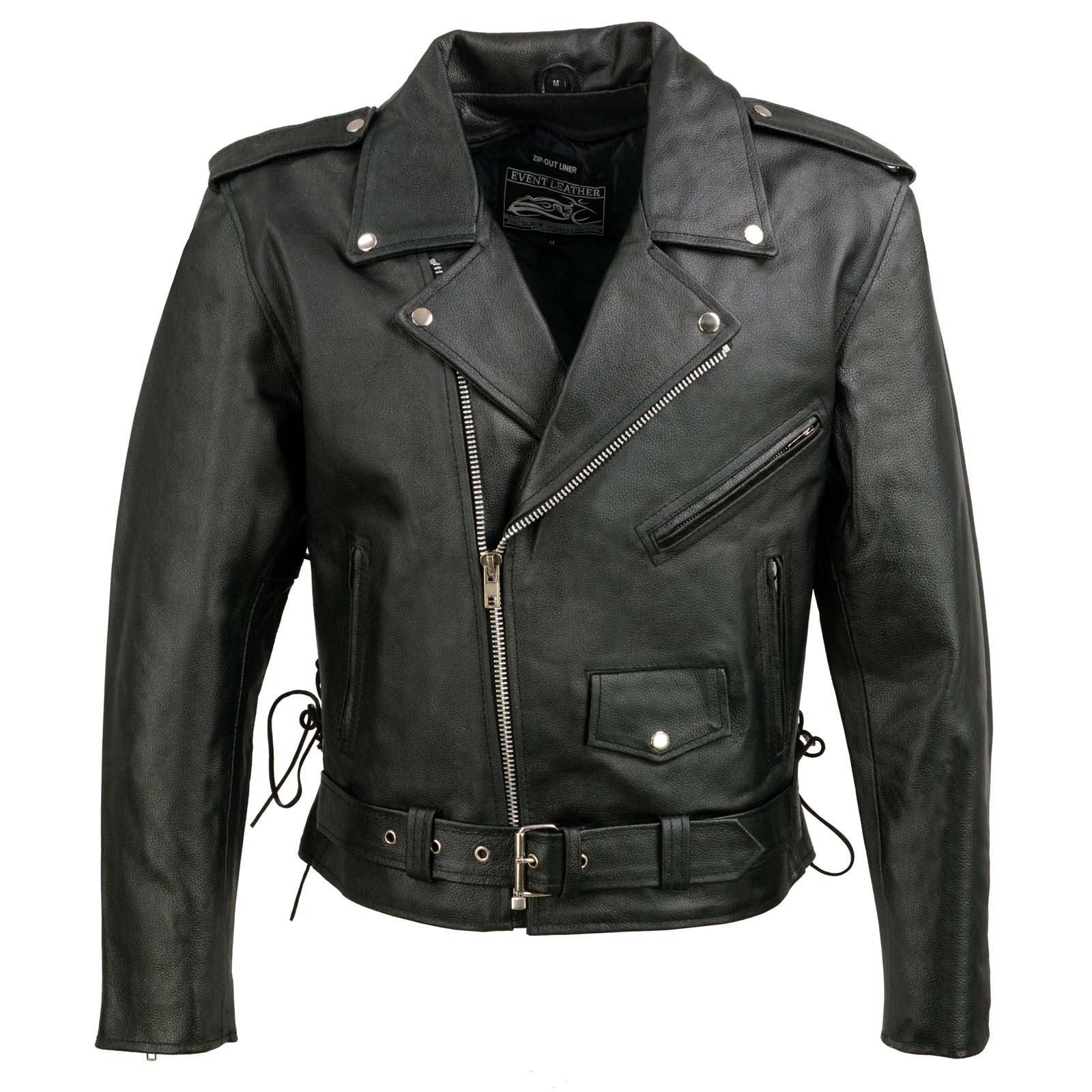 Event Leather EL5411 Men's Black Classic Side Lace Motorcycle