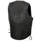 Event Leather's ELM3905 Men's 'Mayhem' 100% Genuine Motorcycle Leather Vest | Biker Vests with Embossed Skull & Wing