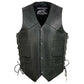 Event Leather's ELM3905 Men's 'Mayhem' 100% Genuine Motorcycle Leather Vest | Biker Vests with Embossed Skull & Wing