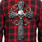Hot Leathers FLM2112 Men's Celtic Cross Flannel Long Sleeve Shirt