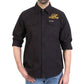 Hot Leathers FLM2114 Men's We the People Long Sleeve Solid Black Flannel Shirt