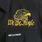 Hot Leathers FLM2114 Men's We the People Long Sleeve Solid Black Flannel Shirt