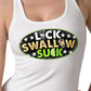 Hot Leathers Ladies Lick Swallow Suck Tank Top Shirt GLC2584