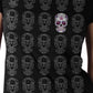 Hot Leathers GLR1519 Sugar Skull Pattern Ladies Full Cut Black T-Shirt