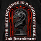 Hot Leathers GMD1520 Men's Black The Best Defense 2nd Amendment Short Sleeve T-Shirt