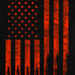 Hot Leathers GMD5430 Mens Black Flag Bullets Sleeveless Black Denim Shir