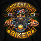 Hot Leathers GMS1508 Men's 'Grouchy Old Biker' Black Biker T-Shirt