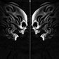 Hot Leathers GMZ4105 Men’s ‘Head Butt Skulls’ Black Hoodie with Zipper Closure