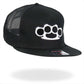 Hot Leathers Hardcore Knuckles Black Snap Back Hat GSH4008