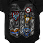 Hot Leathers GYS1056 Black Bodysuit with Leather Vest Screen Print