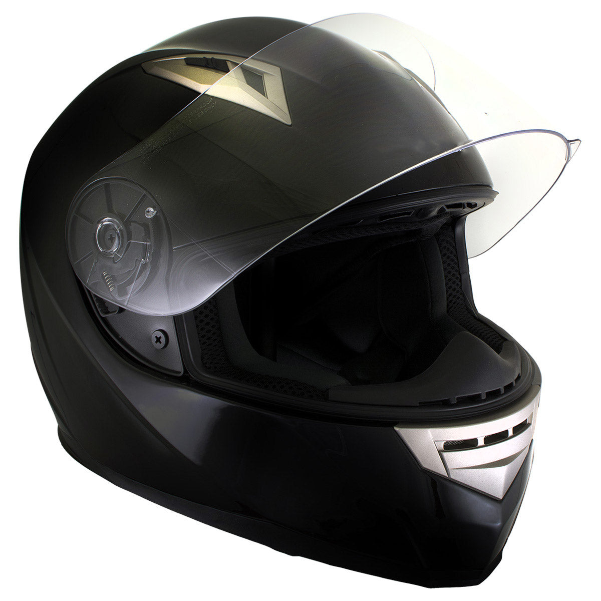 Milwaukee Helmets H510 Gloss Black Chit-Chat Full Face Wireless Motorcycle Helmet-Stream Music-Phone Calls