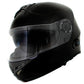Milwaukee Helmets H7000 Glossy Black Mayday Modular Full Face Wireless Motorcycle Helmet-Stream Music-Phone Calls