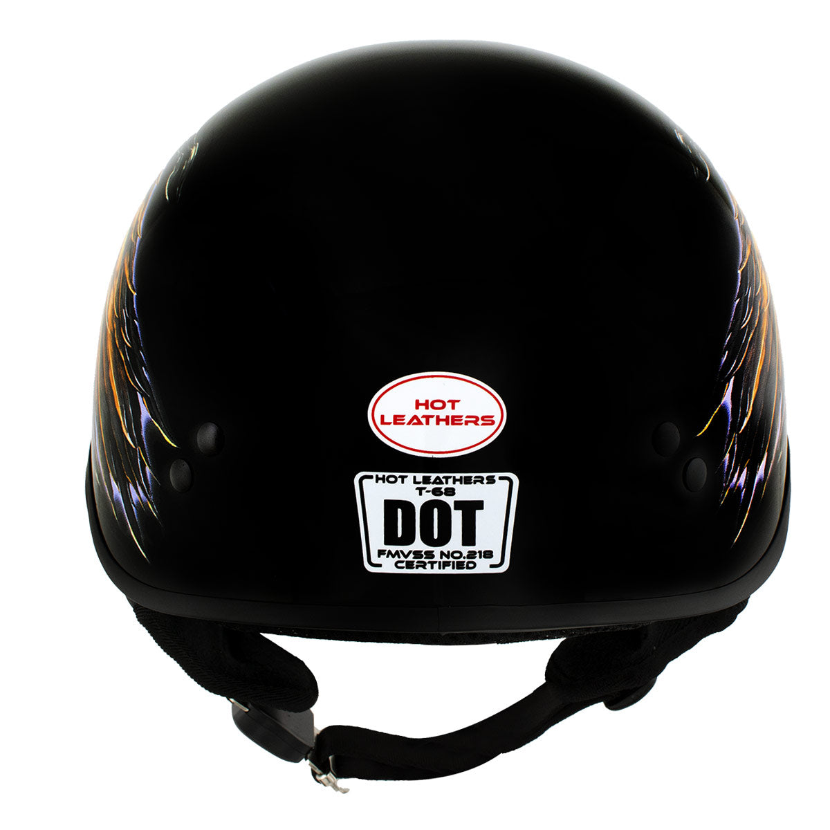 Hot Leathers HLD1028 USA Eagle Flat Black Motorcycle DOT Approved – Milwaukee Leather