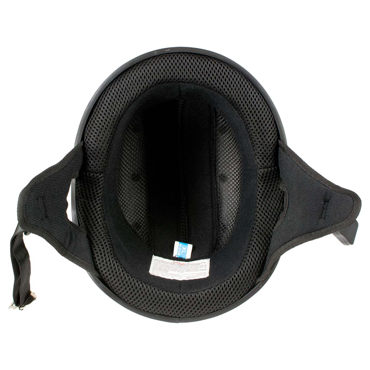 Hot Leathers HLD1034 Butterfly Lock Gloss Black Motorcycle DOT Approved Skull Cap Half Biker Helmet