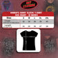 Hot Leathers GLC1591 Ladies Heather Gray Riding Tree Silhouette V Neck T-Shirt