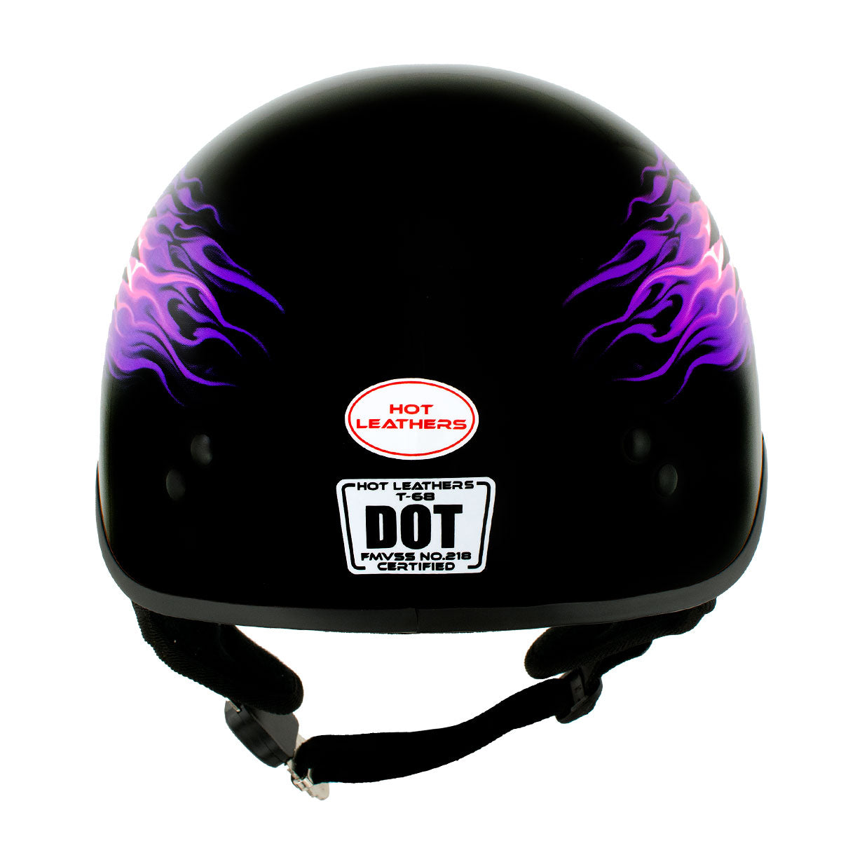 Hot Leathers HLD1007 Black Out Eagle Gloss Black Motorcycle DOT