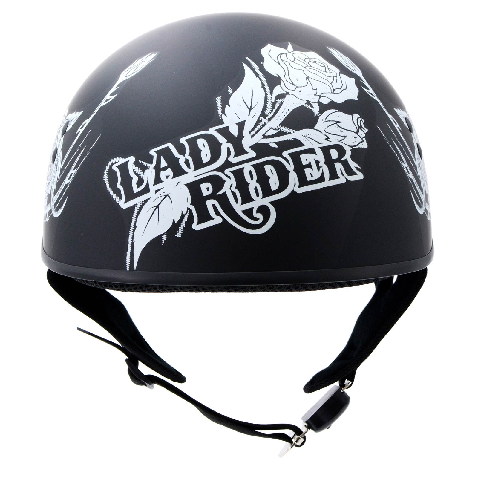 Hot Leathers HLD1021 Lady Rider Flat Black Motorcycle DOT Approved – Milwaukee Leather Hot Leathers HLD1021 Lady Rider Flat Black Motorcycle DOT Approved – Milwaukee Leather