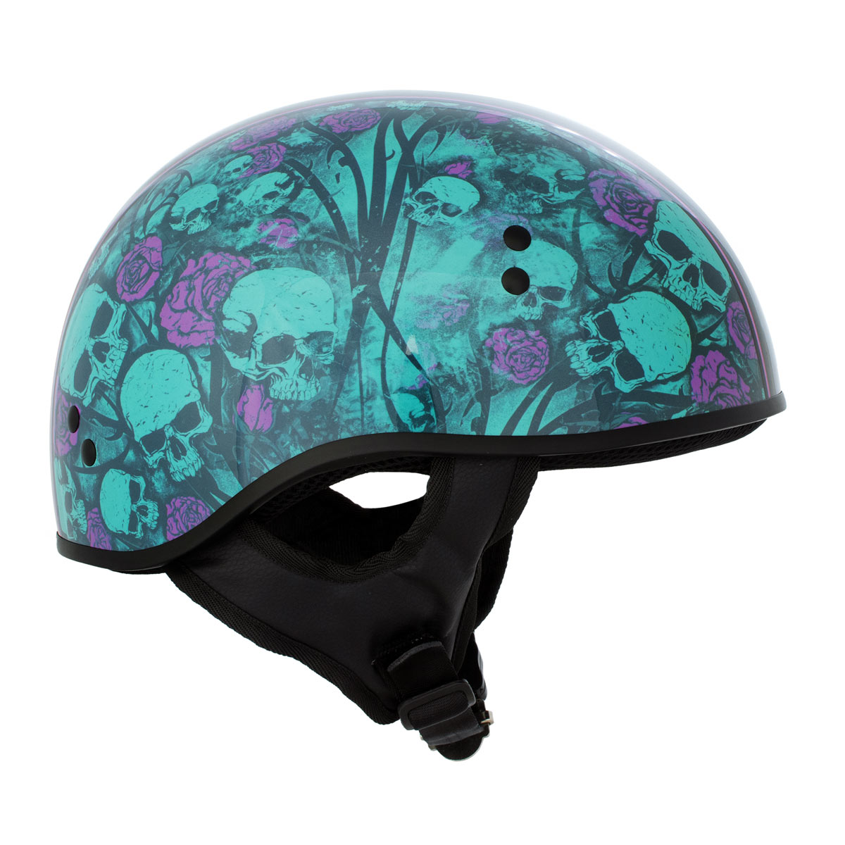 Hot Leathers HLD1041 Gloss Black Skull Bones Bolt Advanced DOT – Milwaukee Leather Hot Leathers HLD1041 Gloss Black Skull Bones Bolt Advanced DOT – Milwaukee Leather