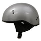 Hot Leathers HLD1050 Glossy Silver Motorcycle DOT Approved Skull Cap Half Helmet Biker