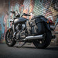 Milwaukee Leather SH629ZB Black Zip-Off PVC Motorcycle Throw Over Saddlebags with Rivets
