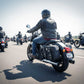 Milwaukee Leather SH629ZB Black Zip-Off PVC Motorcycle Throw Over Saddlebags with Rivets