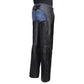 Milwaukee Leather Women's Leather Motorcycle Chaps w/ Embroidery Detail, Adjustable Fit Riding Gear - LKL16701