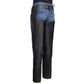 Milwaukee Leather Women's Leather Motorcycle Chaps w/ Embroidery Detail, Adjustable Fit Riding Gear - LKL16702